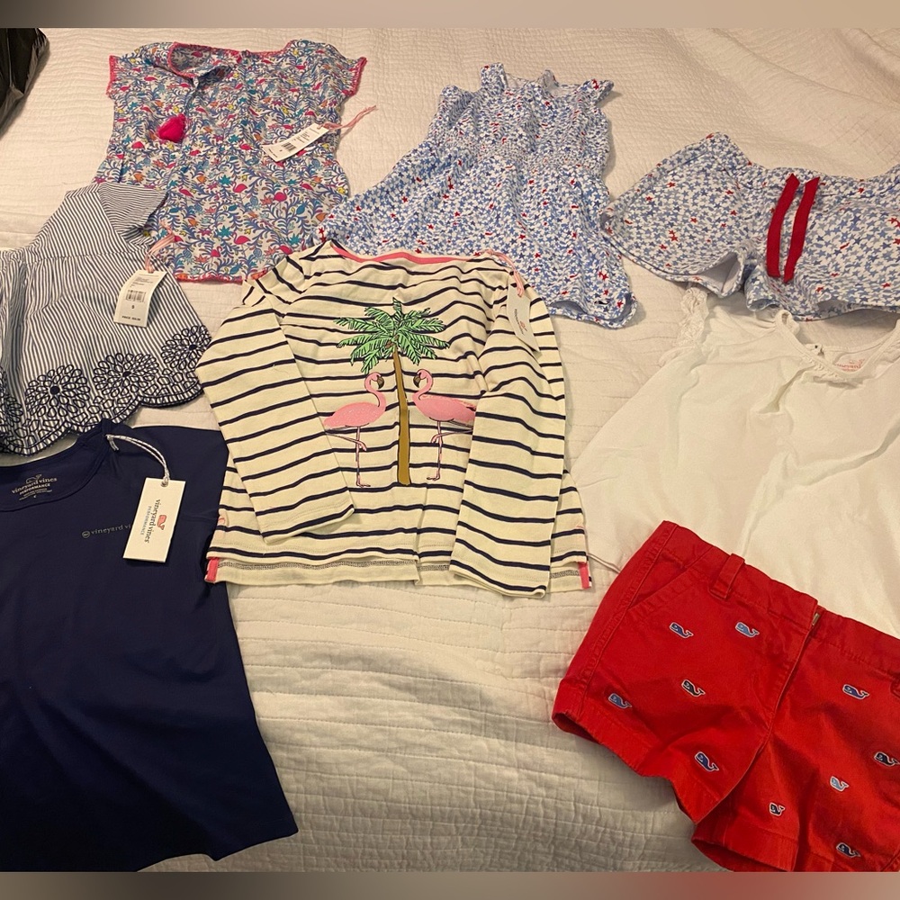 Girls Vineyard Vines 8pc  LOT - 5 items NWT!  3 items VGUC - All size S 7/8